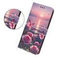 thumbnail image 4 of Leather For Apple iPhone 17e / 16e 6.1-inch Wallet Case Crystal Material  Butterflys&Flowers, With Card Holder,Wristband， Magnetic Clasp Kickstand Folio Cover,Color-1,For iPhone 17e / 16e, 4 of 10