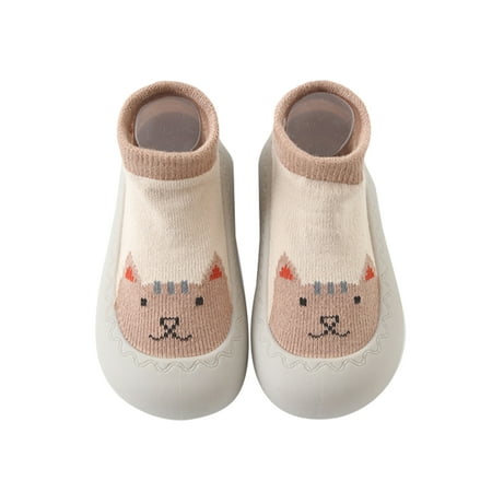 

Crocowalk Baby Floor Slippers First Walker Socks Non-Slip Sock Shoes Lightweight Soft Sole Home Shoe Infant Casual Cute Slipper Khaki 5C