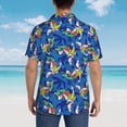 thumbnail image 4 of Susaid Sharks Skateboarding With Palm Print Short Sleeve Shirts Button Down Casual Shirts Summer Beach Aloha Button Down Short Sleeve for Men ,X-Large, 4 of 7