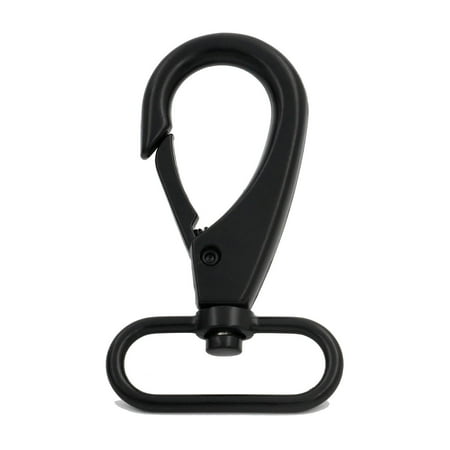 

Fenggtonqii 1.5 Swivel Bolt Snap Hook Lobster Claw Clasp Trigger Spring Loaded Clip Oval-Ring Ended Black - Pack of 6