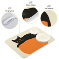 thumbnail image 4 of Yayeee Dish Drying Mat for Kitchen Counter Ultra Absorbent Easy Clean Pad 18x16", Black Cat Orange Ball, 4 of 7