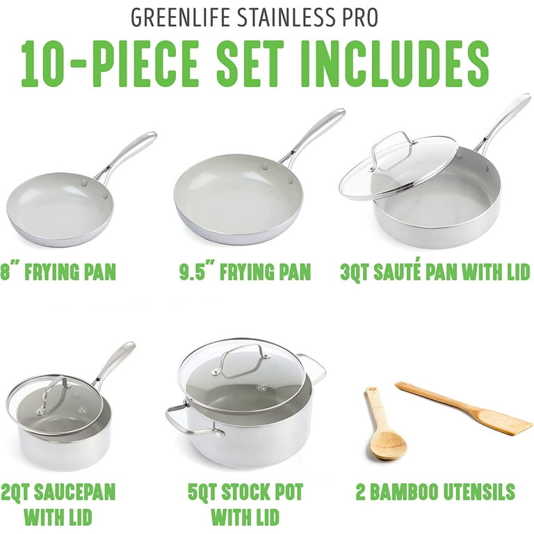 GreenLife  Stainless Pro 11-Inch Frypan