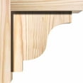 thumbnail image 3 of 5 1/2"W x 8"D x 8"H Newport Smooth Corbel w/Backplate, Douglas Fir, 3 of 9