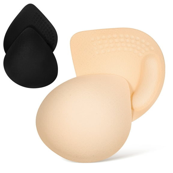 GAXIRE Beige Bra Cups 2 Pairs Removable Padding Inserts for Women Comfort and Support