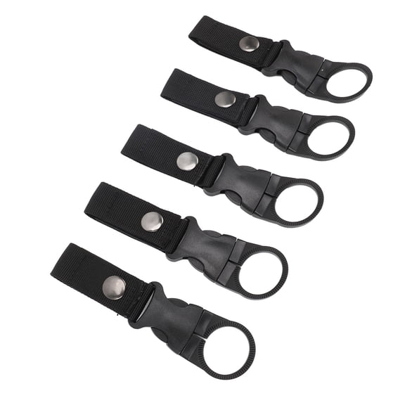 NFTIGB 10pcs Water Bottle Buckle Clip Multifunction Portable Ring Holder for Belt Backpack Walking Hiking Camping 7.48 inches / 19 cm Black Carabiner