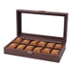 thumbnail image 2 of Caja de Almacenamiento de Reloj de Madera, Joyero, Ventana de Vidrio, Almohada de Reloj Suave Bloqueable, Soporte de Exhibición a Prueba de Polvo, Est 12 Cuadrícula Salvador Caja de reloj, 2 of 10