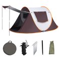 thumbnail image 1 of Generic Automatic Outdoor Camping Tent with Porch, Large Size, Waterproof, Spacious for 5-8 People, Lightweight & Durable, Includes Storage & Carrying Bags, 1 of 7