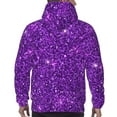 thumbnail image 7 of Goofa Purple Glitter for Men's Hooded Sweatshirt - Lightweight Pullover Hoodie with Kangaroo Pocket, Perfect for Everyday Wear-Large, 7 of 7