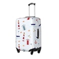 thumbnail image 2 of Easygdp Nautical Lighthouse Sailboat Print Elastic and Washable Suitcase Protective Cover with Hidden Zipper Fits 18-32 inch Luggage -Small, 2 of 9