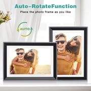 Zostuic 10.1 inch WiFi Digital Photo Frame with 32GB Memory - HD IPS Touch Screen, Auto-Rotate, Wall Mount, Free App Sharing (Black)