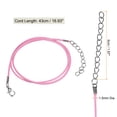 thumbnail image 2 of 10uds Encerado Collar Cordón A Granel, 16 Pulgadas y 1,5mm Diámetro Collar Cadena Cuerda con Cierre para Colgantes, Pulseras, Joyería Fabricación, Rosa, 2 of 6