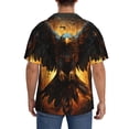 thumbnail image 3 of Kdxio Men's Hawaiian Shirt for Men Short Sleeve Shirt Cool Black Eagle Summer Casual Holiday Beach Button Down T-Shirts, 3 of 5