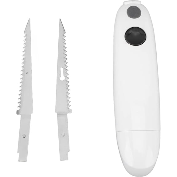 Electric Knife, Portable Cordless Electric Fillet Knife with Battery Powered Electric Fishing Knife for Carving Meat, Bread, Turkey, Ribs, Fillet, DIY, Steak