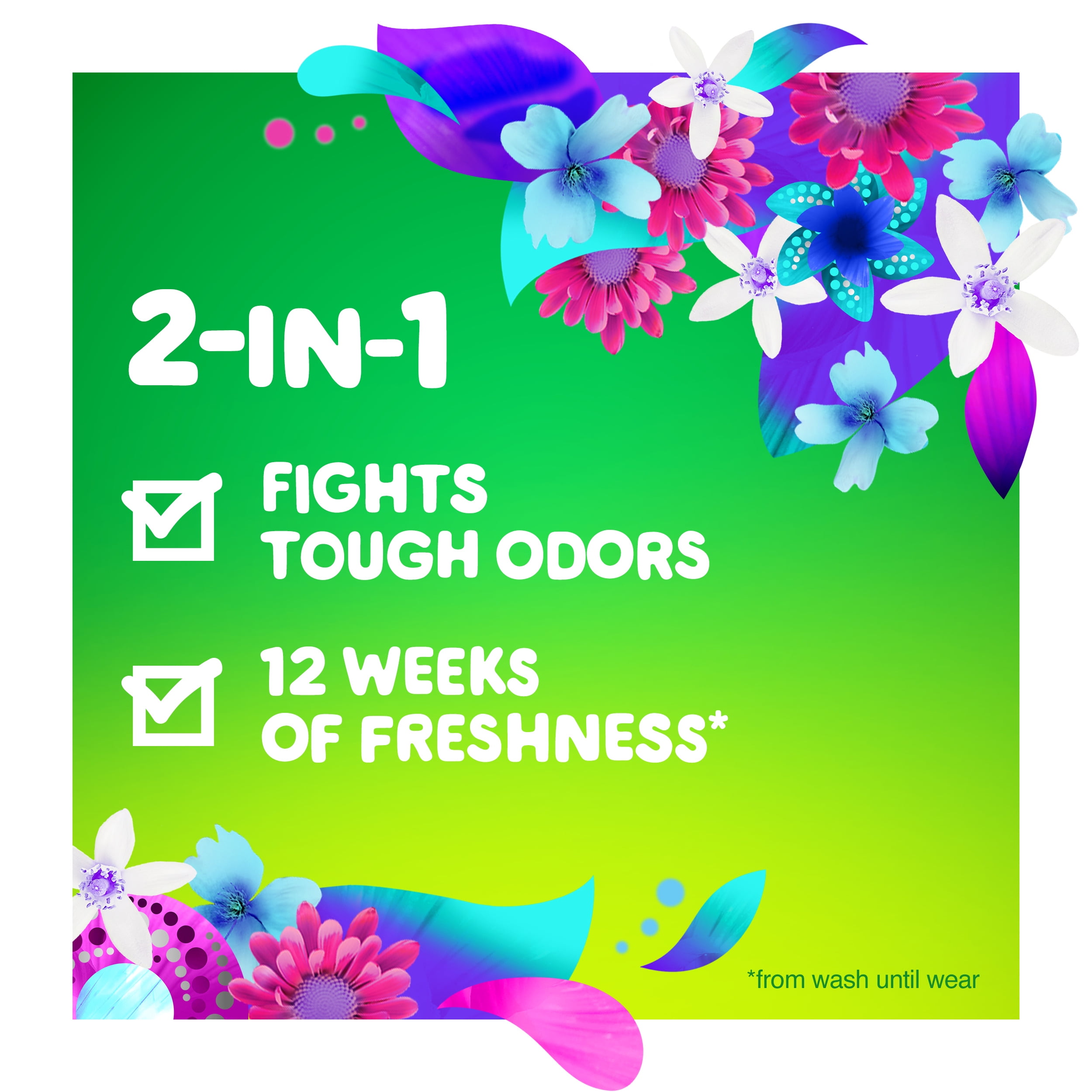(4 pack) Gain + Odor Defense In-Wash Scent Booster, Super Fresh Blast Scent, 12.2 oz