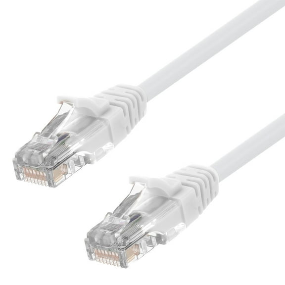 NavePoint Patch Cable, CAT5e, UTP, 24AWG/7*0.18 MM, 7 Ft,  10 pack, White