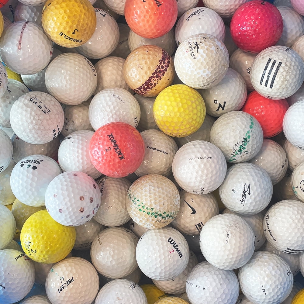 100 Mix HitAway Used Recycled Golf Balls, by Mulligan Golf Balls