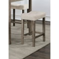 thumbnail image 6 of Modern Pub Set for 4, 5 Piece Counter Height Dining Table Set, Wooden Table and 4 Padded Stools, Breakfast Nook Set for Coffer Bar, Bistro, Kitchen, 6 of 7