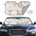 thumbnail image 2 of Kdxio Cat Yoga Time Print Windshield Sun Shade,UV Rays and Sun Heat Protection,Sunshade for Car Windshield,Car Shade Front Windshield - Small, 2 of 6