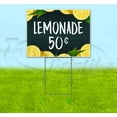 thumbnail image 1 of Lemonade 50 Cents Chalk (18" x 24") Yard Sign, Includes Metal Step Stake, 1 of 6