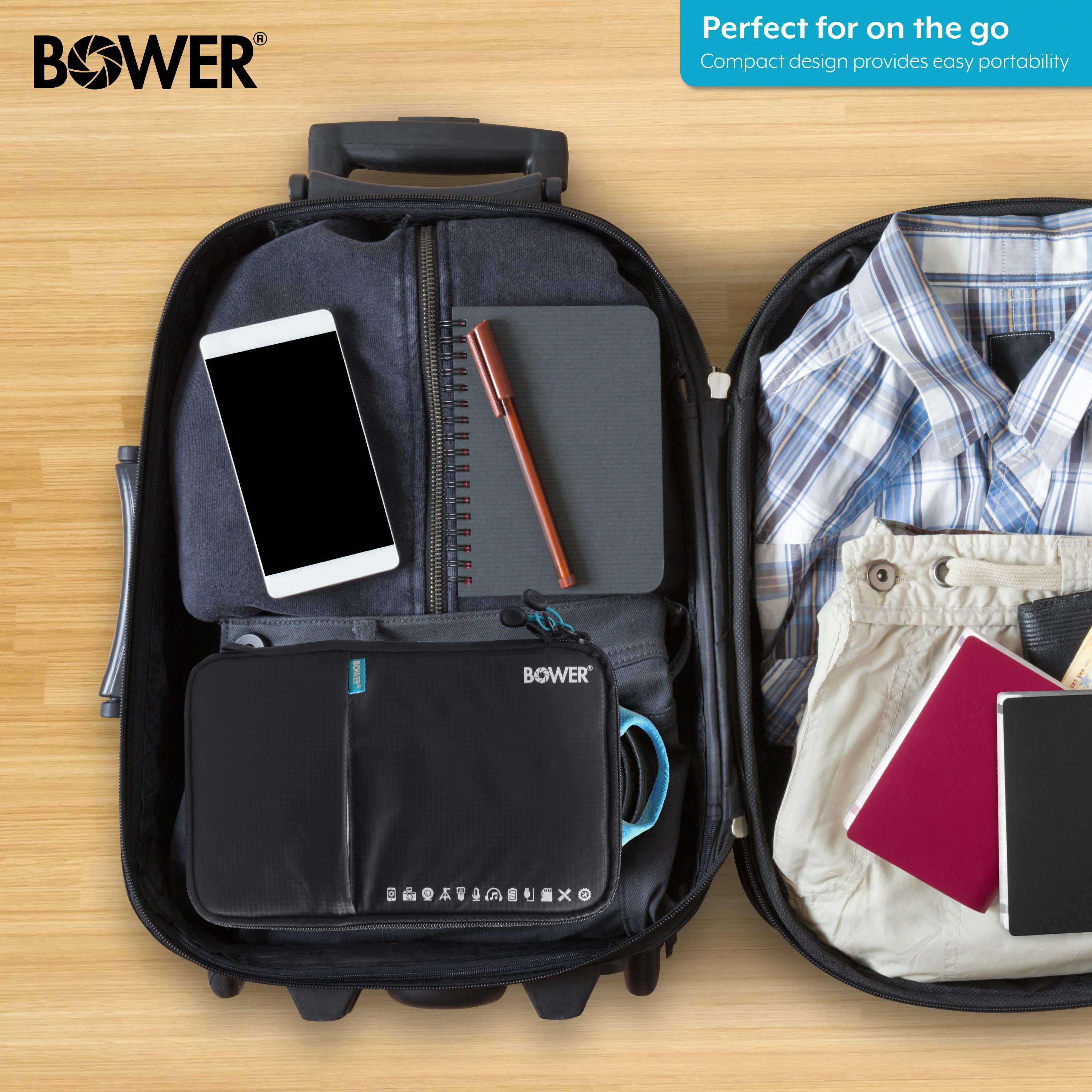 Bower Versatile Vlogger Gear Bag and Organizer, Black
