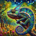 thumbnail image 1 of Caméléon Coloré - Peinture Diamant DIY, 1 of 6