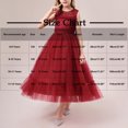 thumbnail image 2 of RXIRUCGD 2025 Vêtements d'Été pour Enfants Robe de Princesse Sans Manches Col Rond Couleur Unie Brodée Exquise Perles Robe de Soirée Robe de Banquet, 2 of 8