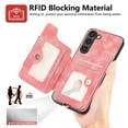 thumbnail image 4 of Dteck for Samsung Galaxy S25 Plus Case Wallet with Card Holder, RFID Blocking PU Leather Protective Case with Ring Holder Stand Wrist Strap for Samsung Galaxy S25+ 6.7 Inch 2025,Pink, 4 of 9