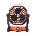 thumbnail image 1 of Camping Fan with LED Lantern, 10400mAh 9-Inch Rechargeable Outdoor Tent Fan, 270°Head Rotation, Stepless Speed and Quiet Battery Operated USB Fan for Picnic, Barbecue, Fishing, Travel,orange, 1 of 5