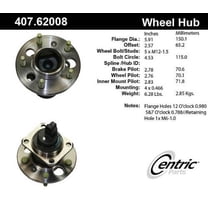 Centric Parts Wheel Bearing and Hub Assembly P/N:407.62008E Fits select: 2000-2005 BUICK LESABRE, 2004 CADILLAC PROFESSIONAL CHASSIS