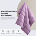 thumbnail image 6 of Unikome Lightweight Throw Blankets for Couch, Soft Peach Skin Fabric Down and Feather Fiber Throw for Bedroom Sofa, Summer Breathable Comfortable Cool Reversible Blanket, 50x70 Purple, 6 of 6