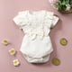 thumbnail image 2 of Body De Bebé Canastilla Onesies Para Niños Pequeños Verano Lindo Color Sólido Volante Algodón Traje Mameluco Mono Blanco Odeerbi LM103-3496, 2 of 9