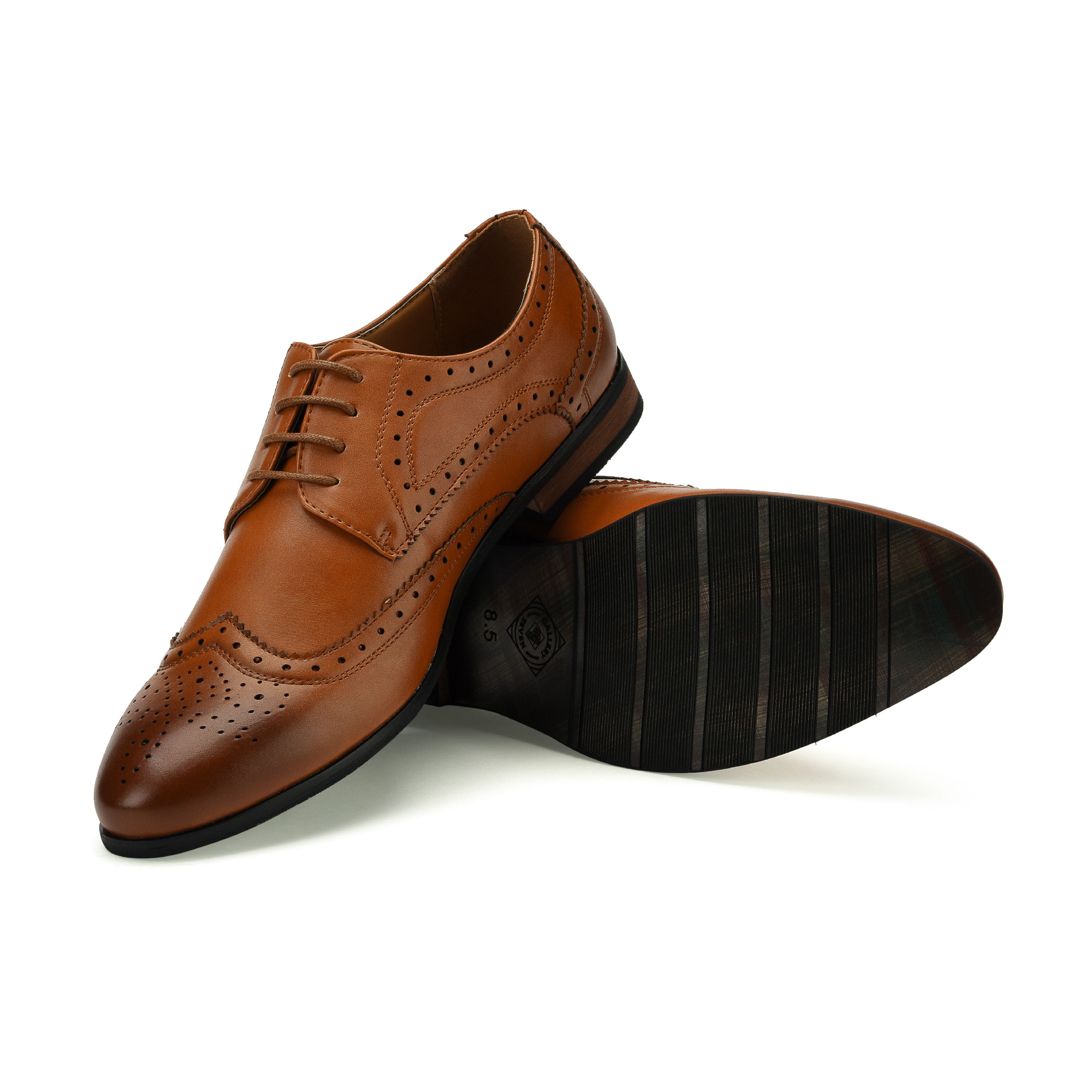 Gallery Seven Fine Detail Wingtip Oxford Shoes for Men