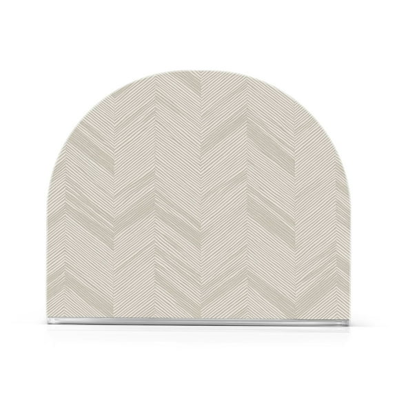 Light Colored Stripes Thick U Shape Acrylic Napkin Holder Non Slip Space Saving for Kitchen