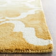 thumbnail image 4 of Safavieh Dip Dye Talbot Distressed Wool Area Rug, Gold/Ivory, 9' x 12', 4 of 12