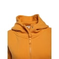 thumbnail image 2 of A2Y Women's Casual Kangaroo Pocket Zip Up Snap Button Sweatshirt Hoodie Jacket (S-3XL) Ash Mustard 2XL, 2 of 5