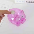thumbnail image 4 of Taosunzt Piggy Bank Transparent Visible Cute Cartoon Pig Shape Money Saving Box for Daily Life Orange, 4 of 13