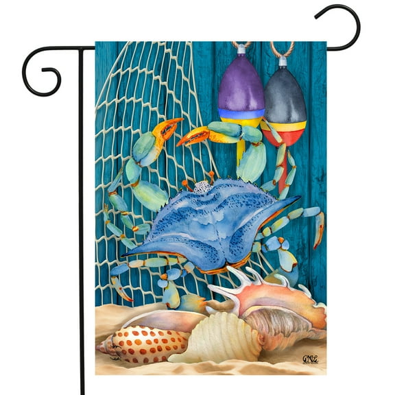 Briarwood Lane Crab Walk Summer Garden Flag
