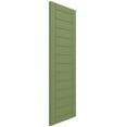 thumbnail image 2 of Ekena Millwork 18"W x 66"H True Fit PVC Horizontal Slat Framed Modern Style Fixed Mount Shutters, Moss Green (Per Pair - Hardware Not Included), 2 of 9