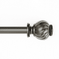 thumbnail image 2 of (2 pack) Mainstays 3/4" Pewter Marengo Knob Adjustable Single Curtain Rod Set, 30-84", 2 of 9