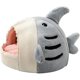 thumbnail image 1 of Shark Cat House Cute Pet Cat Bed Warm Soft Cat Nest Dog Litter Kitten Cave Litter Washable Cat Recliner Sofa Bed Comfortable Four Seasons (grå,m), 1 of 4