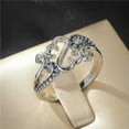 thumbnail image 3 of HOOUN Fashion Jewelry Cubic Zircon 925 Silver Filled Ring Women's Gift Sz 6-10-8-Silver, 3 of 6