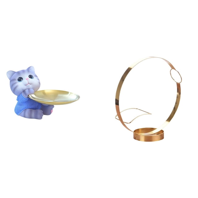 Bandeja Moderna De Resina Con Forma De Gato Y Soporte De Hierro Para Botellas De Vino, Organizador Para Mesa De Comedor, Armario, Estante, Exhibición De Joyas, Aperitivos Y Bebidas.