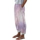thumbnail image 1 of Pantalones de mezclilla Gibobby sueltos de Bolsillo de cintura alta Estampado de flores de acuarela Rosa XL, 1 of 4