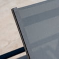 thumbnail image 2 of Brooks Outdoor Aluminum Frame Chaise Lounge with Matching Table, Grey Mesh, Black, 2 of 8