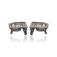 thumbnail image 1 of Headlight Assembly - Compatible/Replacement for '17-21 Jeep Grand Cherokee/Laredo/Limited - Halogen Chrome - Pair, Left Driver + Right Passenger Set - 68289234AF, 68289235AF - CAPA, 1 of 2