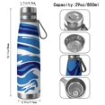 thumbnail image 3 of 29oz Insulated Water Bottle with Tea Infuser, Stainless Steel Travel Mug, Liquid & Marble Print, 3 of 6