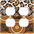 thumbnail image 3 of Metal Light Switch Plate Cover Colorful Safari African Tribal Art Pattern SFR042, 3 of 13