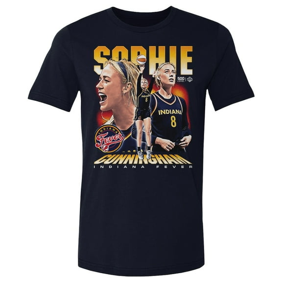 Indiana Fever Sophie Cunningham 500 Level Navy Vintage T-Shirt