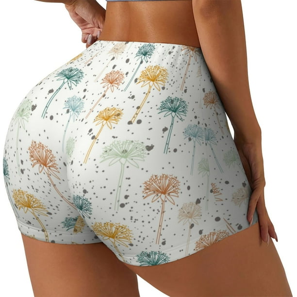 Fotbe Dandelion Shorts Sin Costuras – Shorts Deportivos de Cintura Alta para Mujer, Elásticos para Gimnasio, Yoga, Running o Ciclismo-Medium