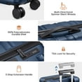 thumbnail image 2 of MIUSSE 5 Piece Luggage Set, Hardshell Lightweight Suitcase with TSA Lock Spinner Wheels, 100% PC Luggage Set 20in 24in 28in - Blue, 2 of 7
